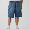 10,5" luźne dżinsowe szorty typu carpenter