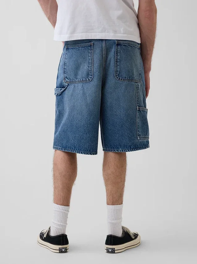 10,5" luźne dżinsowe szorty typu carpenter