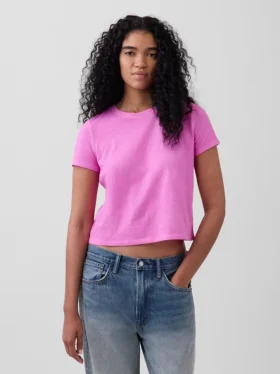 100% bawełna – autentyczny T-shirt w stylu „shrunken”