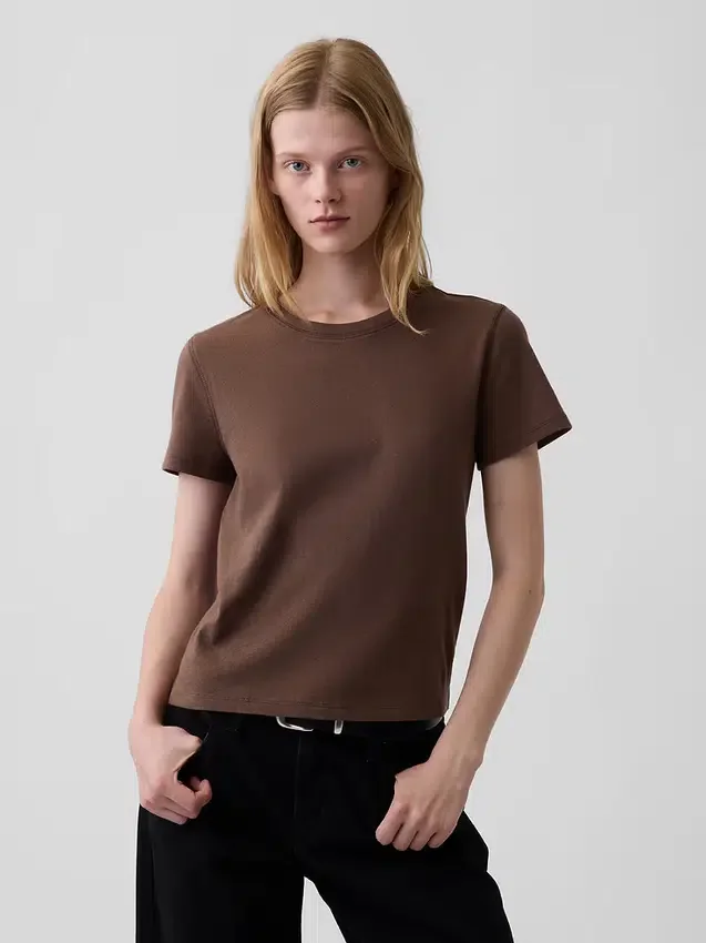 100% bawełna – autentyczny T-shirt w stylu „shrunken”