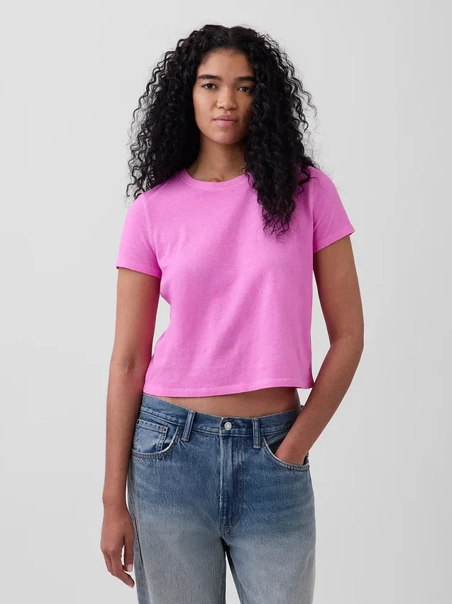 100% bawełna – autentyczny T-shirt w stylu „shrunken”