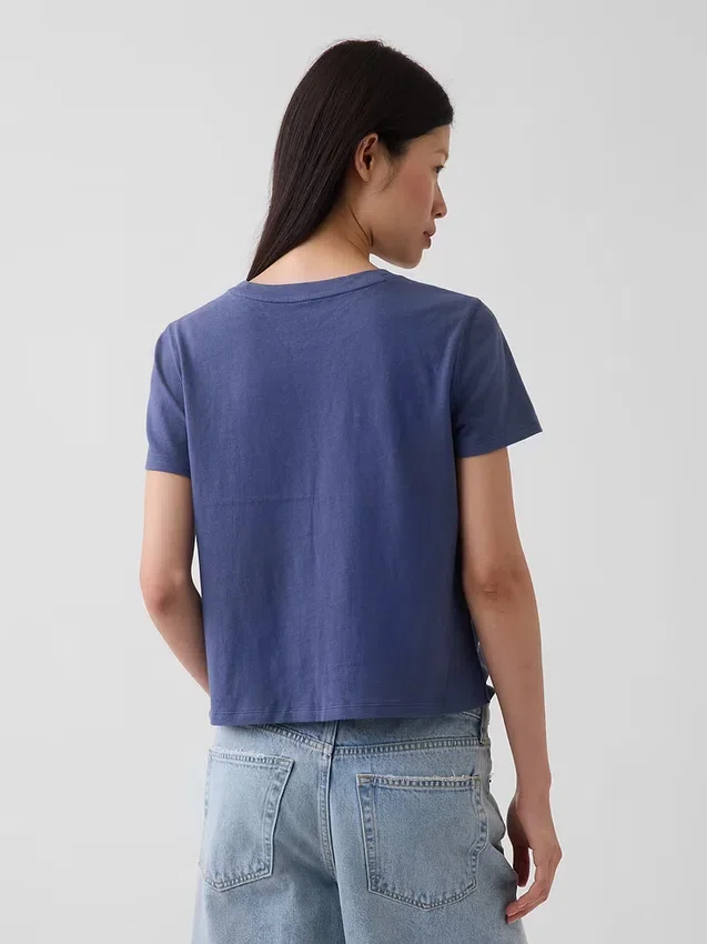 100% bawełna – autentyczny T-shirt w stylu „shrunken”