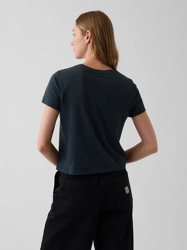 100% bawełna – autentyczny T-shirt w stylu „shrunken”