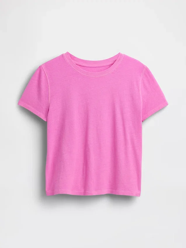 100% bawełna – autentyczny T-shirt w stylu „shrunken”