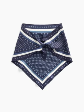 100% jedwab, oversize'owa trójkątna chusta typu bandana