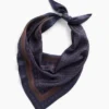 100% jedwab, oversize'owa trójkątna chusta typu bandana