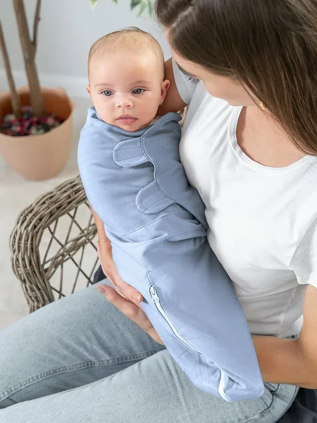 Łatwe w użyciu kocyki do owijania Comfy Cubs z zamkiem błyskawicznym