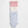 Baby First Favorites – body bez rękawów z falbankami z dzianiny Tinyrib (zestaw 3 sztuk)