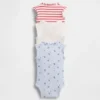 Baby First Favorites – body bez rękawów z falbankami z dzianiny Tinyrib (zestaw 3 sztuk)