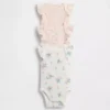 Baby First Favorites – body z falbankami z dzianiny Tinyrib (zestaw 3 szt.)