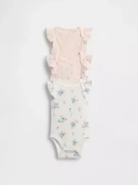Baby First Favorites – body z falbankami z dzianiny Tinyrib (zestaw 3 szt.)