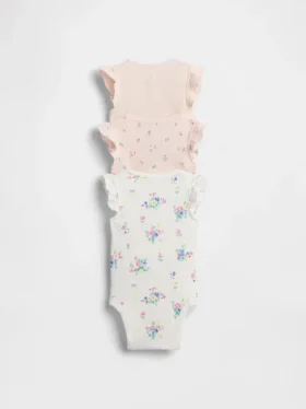 Baby First Favorites – body z falbankami z dzianiny Tinyrib (zestaw 3 szt.)