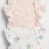 Baby First Favorites – body z falbankami z dzianiny Tinyrib (zestaw 3 szt.)