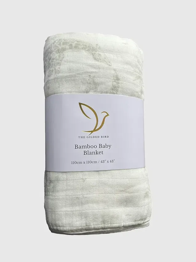 Bambusowy kocyk dziecięcy „Gilded Bird Safari Toile”