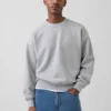 Bardzo gruba bluza z dzianiny frotte typu French Terry