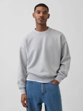 Bardzo gruba bluza z dzianiny frotte typu French Terry