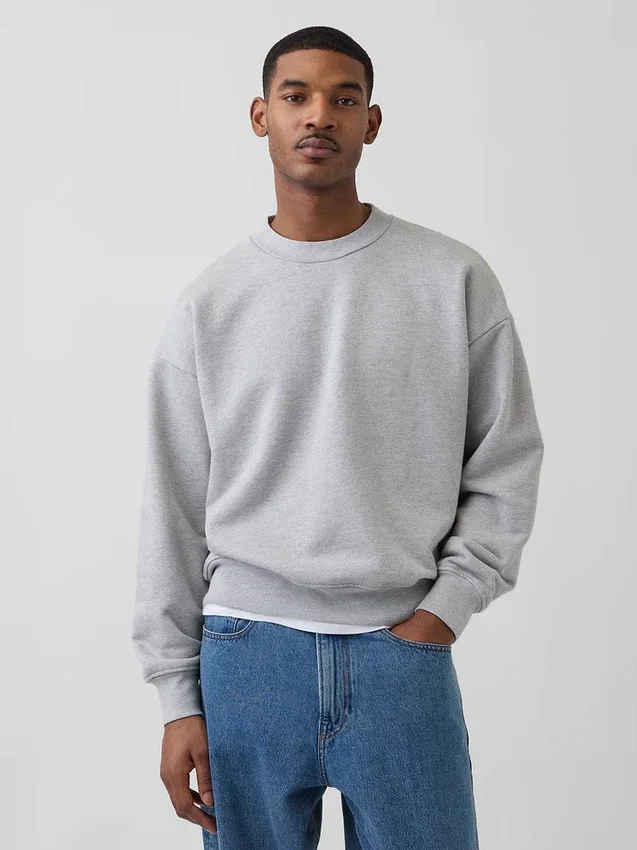 Bardzo gruba bluza z dzianiny frotte typu French Terry