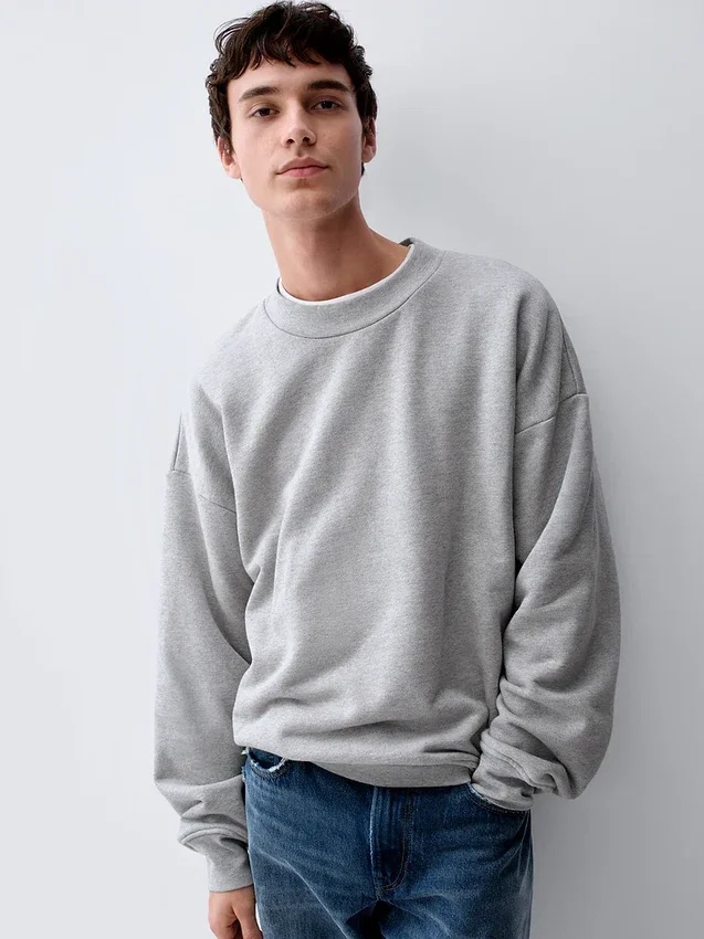 Bardzo gruba bluza z dzianiny frotte typu French Terry