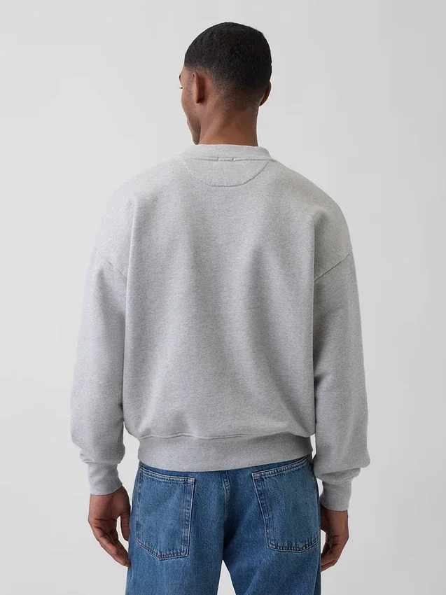 Bardzo gruba bluza z dzianiny frotte typu French Terry