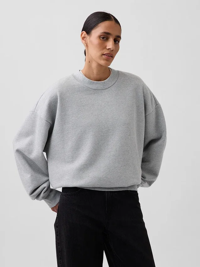 Bardzo gruba bluza z dzianiny frotte typu French Terry