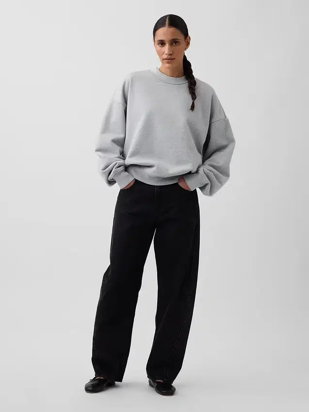 Bardzo gruba bluza z dzianiny frotte typu French Terry
