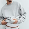 Bardzo gruba bluza z dzianiny frotte typu French Terry