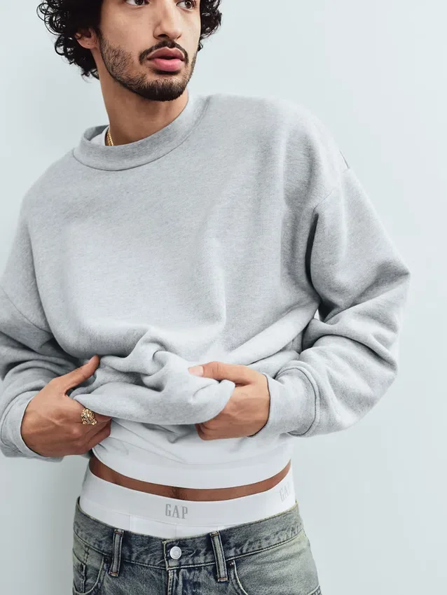 Bardzo gruba bluza z dzianiny frotte typu French Terry
