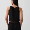 Bawełniana koszulka bez rękawów z gazy w stylu racerback
