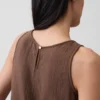 Bawełniana koszulka bez rękawów z gazy w stylu racerback