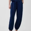 Bawełniane spodnie dresowe typu jogger z denimu z gazy bawełnianej