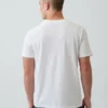 Bawełniany T-shirt z dekoltem w serek