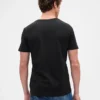 Bawełniany T-shirt z dekoltem w serek