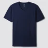 Bawełniany T-shirt z dekoltem w serek