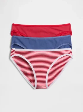 Bikini z elastycznej bawełny organicznej (pakiet 3 szt.)