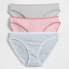 Bikini z elastycznej bawełny organicznej (pakiet 3 szt.)