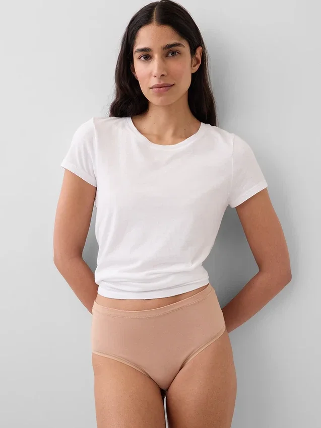 Bikini z wysokim stanem z elastycznej bawełny organicznej