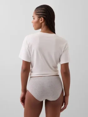 Bikini z wysokim stanem z elastycznej bawełny organicznej