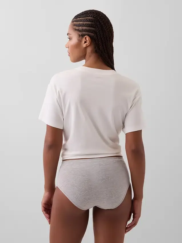 Bikini z wysokim stanem z elastycznej bawełny organicznej