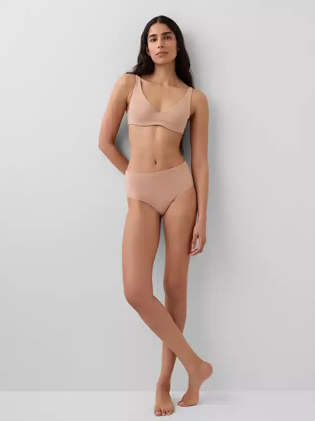 Bikini z wysokim stanem z elastycznej bawełny organicznej