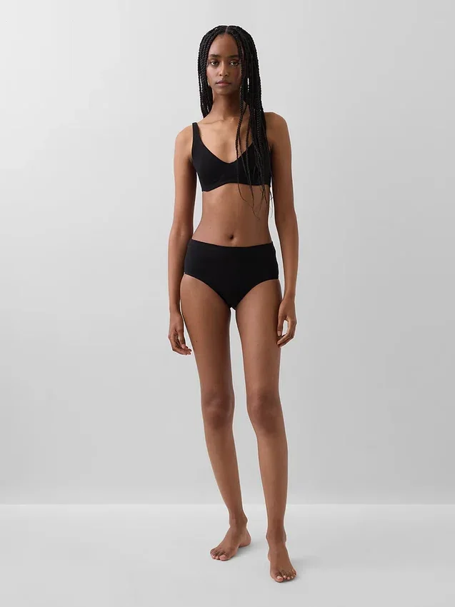 Bikini z wysokim stanem z elastycznej bawełny organicznej