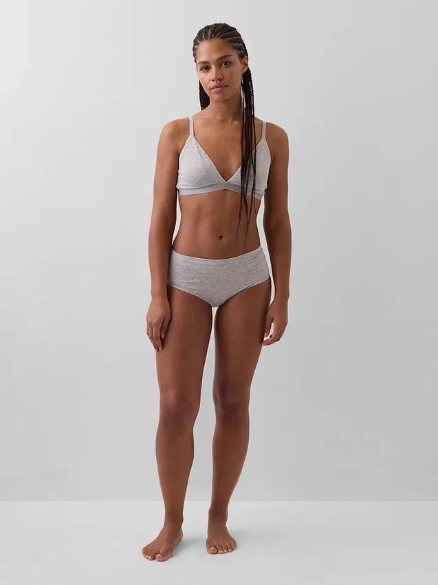 Bikini z wysokim stanem z elastycznej bawełny organicznej