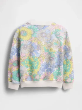 Bluza dla niemowląt i maluchów z frotte Vintagesoft w kwiatowy wzór