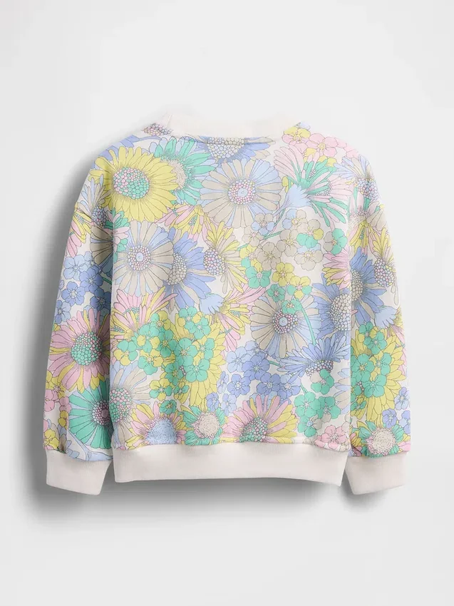 Bluza dla niemowląt i maluchów z frotte Vintagesoft w kwiatowy wzór