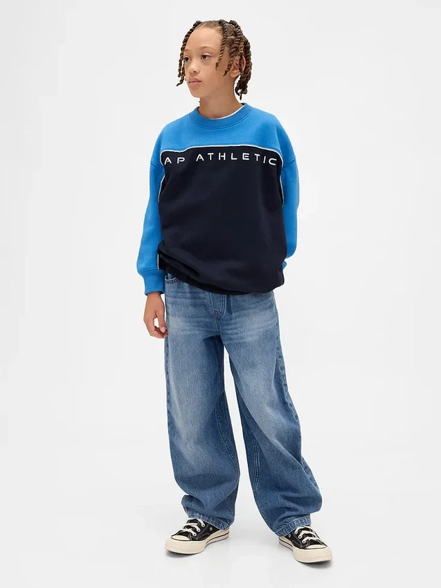 Bluza dziecięca Vintagesoft z logo w stylu colorblock