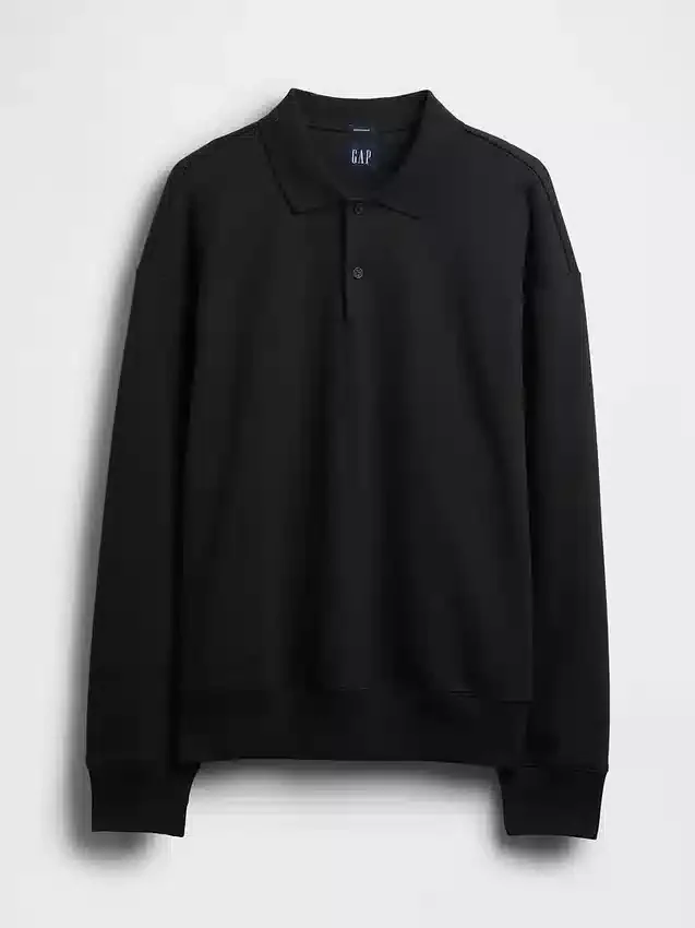 Bluza koszulka polo oversize dla dorosłych z grubej dzianiny