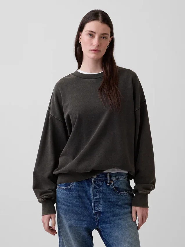 Bluza oversize dla dorosłych z grubej dzianiny