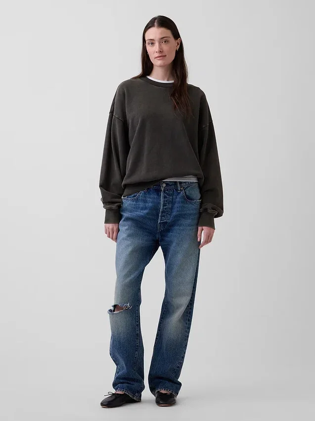 Bluza oversize dla dorosłych z grubej dzianiny