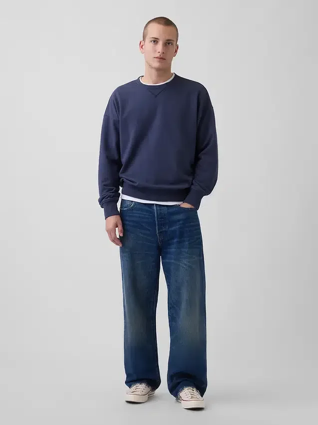 Bluza oversize dla dorosłych z grubej dzianiny frotte