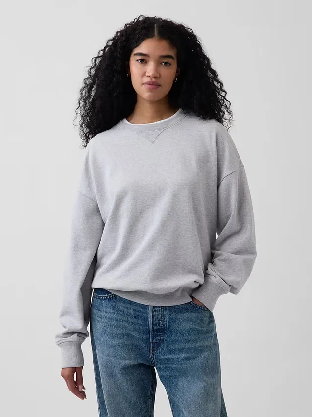 Bluza oversize dla dorosłych z grubej dzianiny frotte
