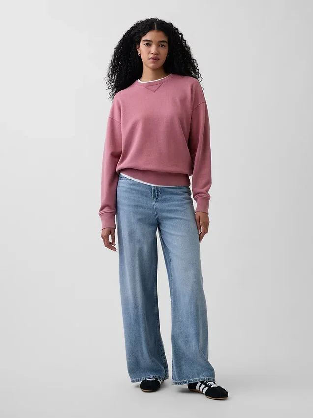 Bluza oversize dla dorosłych z grubej dzianiny frotte